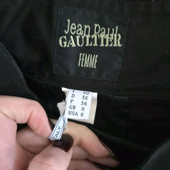 Rare Vintage Jean Paul Gaultier Black High Waist Tulip Skirt Size 40 US size 6 - Picture 8 of 11